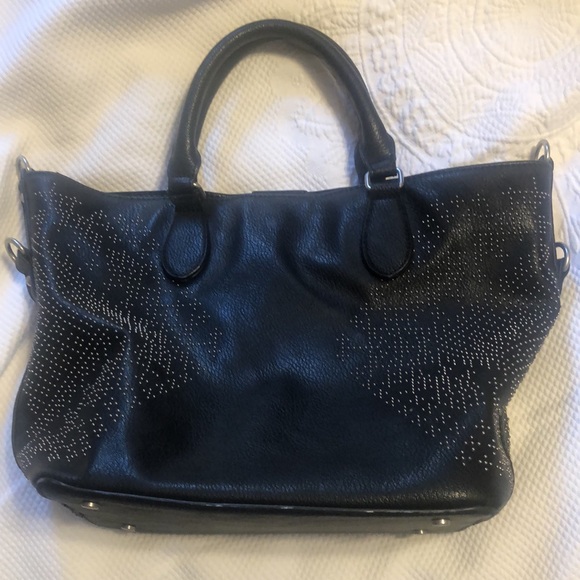 2-in-1 tote and crossbody. Desigual Spain brand. Vegan leather with small studs - Picture 5 of 6